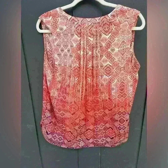 NYDJ Pintuck Floral Sleeveless Blouse Size Small - Picture 8 of 11